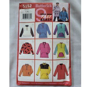 Butterrick Pattern, Loose-Fitting Top, #5152, Size L-XL, Uncut. Fast & Easy Sew